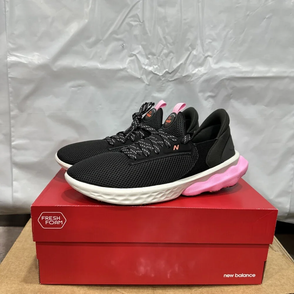 New Balance Fresh Foam X Roav Elite Women's 11 Black Pink Running Shoes EBS732